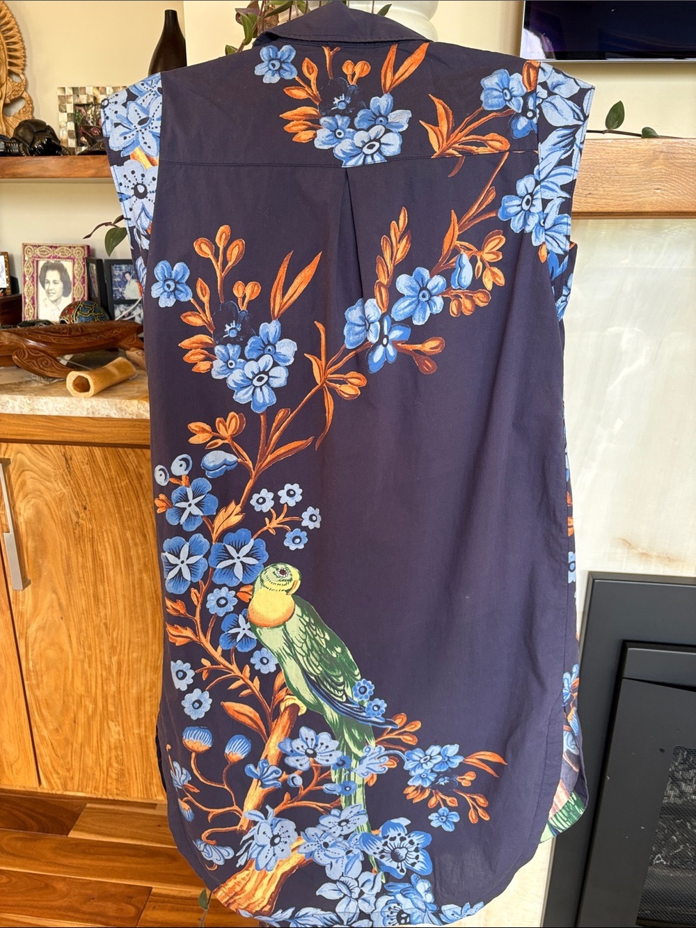 Maeve The Lillian Navy Button-Front Midi Dress - Picture 6 of 8